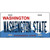 Washington State College Novelty Metal License Plate