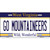 Go Mountaineers Novelty Metal License Plate