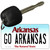 Go Arkansas Novelty Metal Key Chain KC-12642