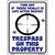 Trespass On This Property Metal Novelty Parking Sign