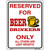 Reserved For Beer Drinkers Metal Novelty Parking Sign