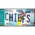 Chiefs Strip Art Novelty Metal License Plate Tag