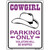 Cowgirl Parking Only Metal Novelty Parking Sign