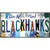 Blackhawks Strip Art Novelty Metal License Plate Tag