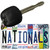 Nationals Strip Art Novelty Metal Key Chain KC-13211