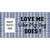 Dog Love Blue Plaid Photo Insert Pocket Metal Novelty Small Sign SS-003