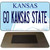 Go Kansas State Novelty Metal Magnet M-12780