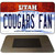 Cougars Fan Novelty Metal Magnet M-13068