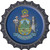 Maine State Flag Novelty Metal Bottle Cap Sign BC-118