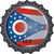 Ohio State Flag Novelty Metal Bottle Cap Sign BC-134
