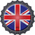 United Kingdom Novelty Metal Bottle Cap Sign BC-462