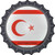 Northern Cyprus Novelty Metal Bottle Cap Sign BC-375