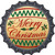 Merry Christmas Novelty Metal Bottle Cap Sign BC-568