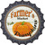 Farmers Market Pumpkins Novelty Metal Bottle Cap Sign BC-601