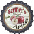 Farmers Market Apples Novelty Metal Bottle Cap Sign BC-604