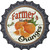 Farmers Market Oranges Novelty Metal Bottle Cap Sign BC-619