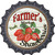 Farmers Market Strawberries Novelty Metal Bottle Cap Sign BC-626