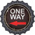 One Way Novelty Metal Bottle Cap Sign BC-721