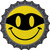 Masked Smile Novelty Metal Bottle Cap Sign BC-733