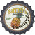 Farmers Market Pineapple Novelty Metal Bottle Cap Sign BC-769