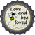 Love and Bee Loved Novelty Metal Bottle Cap Sign BC-826