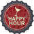 Happy Hour Novelty Metal Bottle Cap Sign BC-844
