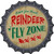 Reindeer Fly Zone Novelty Metal Bottle Cap Sign BC-852