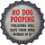 No Dog Pooping Novelty Metal Bottle Cap Sign BC-868