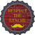 Respect The Stache Novelty Metal Bottle Cap Sign BC-871