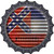 Mississippi Flag Corrugated Effect Novelty Metal Bottle Cap Sign BC-934