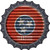 Tennessee Flag Corrugated Effect Novelty Metal Bottle Cap Sign BC-952