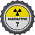 Radioactive 7 Novelty Metal Bottle Cap Sign BC-1009