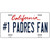 Number 1 Padres Fan Novelty Metal License Plate Tag