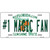 Number 1 Magic Fan Novelty Metal License Plate Tag