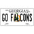 Go Falcons Novelty Metal License Plate Tag