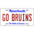 Go Bruins Novelty Metal License Plate Tag
