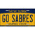 Go Sabres Novelty Metal License Plate Tag