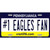 Number 1 Eagles Fan Novelty Metal License Plate Tag