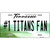 Number 1 Titans Fan Novelty Metal License Plate Tag