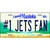 Number 1 Jets Fan Hockey Novelty Metal License Plate Tag