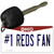 Number 1 Reds Fan Novelty Metal Key Chain KC-13480