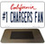 Number 1 Chargers Fan Novelty Metal Magnet M-13324