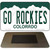 Go Rockies Novelty Metal Magnet M-13355