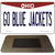 Go Blue Jackets Novelty Metal Magnet M-13483