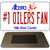 Number 1 Oilers Fan Novelty Metal Magnet M-13554