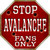 Avalanche Fans Only Metal Novelty Octagon Stop Sign BS-291