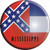 Mississippi State Flag Metal Circular Sign C-123