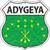 Adygeya Flag Highway Shield Metal Sign