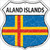 Aland Islands Flag Highway Shield Metal Sign