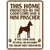This Home Protected By A Pinscher Parking Sign Metal Novelty